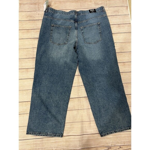 H&M Divided Jeans Womens 90’s High Waist Baggy Jeans Y2K Blue Medium Wash XXL - Picture 3 of 9